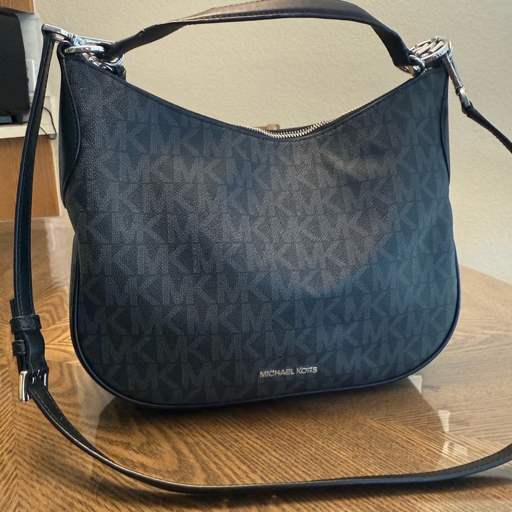 Michael Kors Black Monogram Hobo Bag